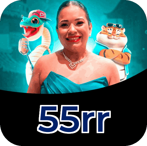 Interface do aplicativo 55rr mostrando jogos disponíveis no iOS e Android